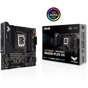 Resim ASUS TUF GAMING B660M-PLUS D4 5333MHz(OC) DDR4 Soket 1700 M.2 HDMI DP mATX Anakart 