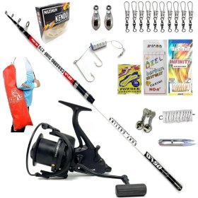 Resim Oslo Carp-X 8000 Baitrunner 420cm 100-200gr Camarro Surf Profesyonel Kıyı Olta Takımı Seti 