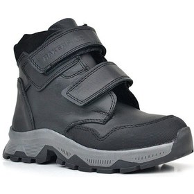 Resim Rakerplus Trekking Hakiki Deri Siyah Cilt Cırt Cırtlı Erkek Çocuk Bot Siyah 
