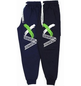 Resim Fyk Kids 2 Li Fermuarlı, Baskılı X Collection Erkek Çocuk Eşofman Altı Siyah - Lacivert 