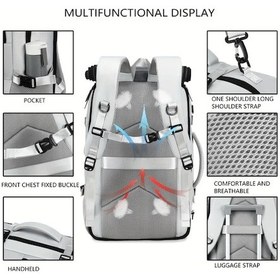 Resim Dream011 Lake Blue Büyük Kapasiteli Seyahat Sırt Çantası 173 Laptop İçin Çift Omuz Askılı Göl Mavisi 