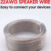 Resim 1 Rulo 15.24 metre/30.48 metre/99.97 metre Şeffaf Hoparlör Tel, 22 AWG, Stereo Ses Sistemleri, Ev Sinema Hoparlörleri, Surround Sound ve Radyolar için Uygun (Not: Bu Güç Kablosu Değildir ve Güç Bağlantıları İçin Kullanılmamalıdır). 