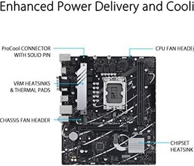 Resim Asus Prime B760M-K D4 Intel B760 Soket 1700 DDR4 5333(OC) MHz mATX Gaming (Oyuncu) Anakart 