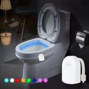 Resim 16 Renk İnsan Hareket Sensörü Tuvalet Koltuk Işığı İçinde Tuvalet Banyo Gece Lambası için Tuvalet Kabı Hediye, Kızılötesi Hareket Sensörüne Sahip Otomatik Açma / Kapama ile LED Işık, Geç Geceleri Eğlenceli Parti Atmosferi 