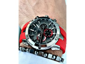 Resim Bentini Slikon Kayışlı Fonksiyonlu Erkek Kol Saati 