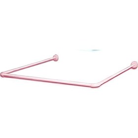 Resim Zethome Banyo Duş Perde Borusu Köşe Boru Pembe Çok Renkli 