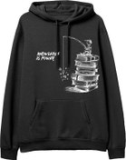 Resim Knowledge Baskılı Siyah Hoodie Lambuka Store