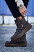 Resim shoecide Sho113 Fermuarlı Yüksek Taban Crt Swat Erkek Spor Bot Kahve 