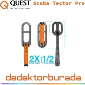 Resim Quest Dedektör Scuba Tector PRO Su Altı Dedektörü&Sahil Arama Dedektörü - Arama 
