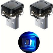 Resim Trendooze Turcoshop11 2 Adet Mini Usb Led Araç İçi Ortam Lambası Beyaz 