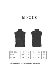 Resim Kozik Kolsuz 3 Çepli Erkek Günlük Polar Yelek - Antrasit 