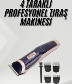 Resim SCORPION TİCARET Tıraş Makinesi 4 Başlıklı Paslanmaz Çelik Bıçaklı Tüm Saç Tiplerine Uygun 