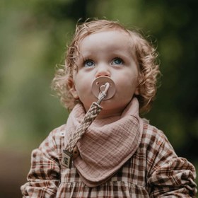 Resim BIBS Paci Braid Emzik Askısı - Blush / Ivory 