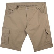 Resim Erkek Büyük Beden Battal Boy Kargo Cepli Gabardin Şort 001 