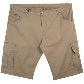 Resim Erkek Büyük Beden Battal Boy Kargo Cepli Gabardin Şort 001 
