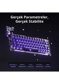 Resim Gravastar Mercury V60 Pro Hall Effect Manyetik Switch Gaming Klavye, Hot-swappable, Rapid Trigger, 8 