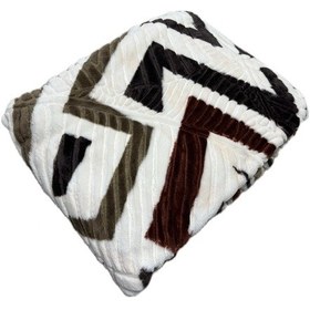 Resim Merinos Gold Kabartmalı Kalın Tek Kişilik Battaniye Yeni Sezon 155 X 220 Kahve Renkli 