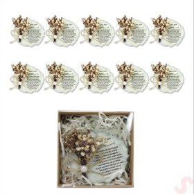 Resim Kutulu Ve Süslü 6,50 Cm Epoksi Magnet, Gümüş - 10 Adet Gümüş 