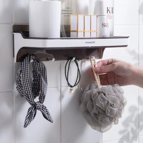 Resim Sanlindou Kanca İle Banyo Organizatörleri Için Duş Raf Duş Depolama Rafları Banyo Organizatör Duvara Montaj Şuanı Saklama Banyo Tutucu | Depolama Rafları Ve Raflar (Yurt Dışından) 