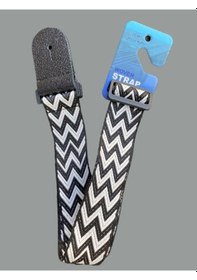 Resim Capella Başak Desen Gitar Askısı Siyah-beyaz 