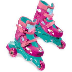 Resim Unicorn Patterned Inline 3 Wheel Skates 