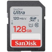 Resim Sandisk Ultra Sdxc 128GB 120MB/S Class 10 Uhs-I Hafıza Kart (SDSDUN4-128G-GN6IN) 