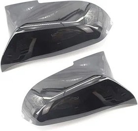 Resim Horett Sholls Arka Ayna Kapağı Ayna Kapağı Karbon Fiber Tarzı Değiştirilebilir Çift F32 F30 F31 F33 F36 için (Açık Siyah) 