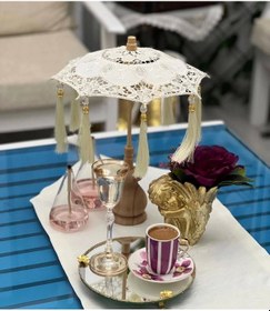 Resim Masaüstü Dantelli Dekoratif Sunum Bali Şemsiyesi 
