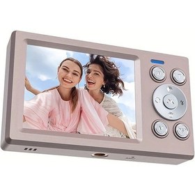 Resim Xuweiwei Yüksek Çözünürlüklü 5 Megapiksel 1080p 16x Zoom Pembe 32gb Hafıza Kartlı Dijital Fotoğraf Makinesi 