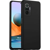 Resim Microsonic Matte Silicone Xiaomi Redmi Note 10 Pro Max Kılıf Siyah 