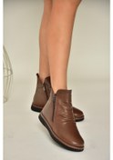 Resim Fox Shoes T555366303 Kahverengi Hakiki Deri Comfort Ortopedik Taban Kadın Bot Kahverengi 
