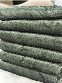 Resim Favoriteks Koltuk Çekyat Örtüsü Haki Damar Desenli Kaymaz Taban Süngerli Üst Kumaş Kadife 