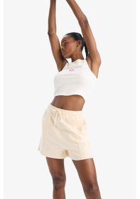 Resim DeFactoFit NBA Boston Celtics Crop Top Bisiklet Yaka Fitilli Kaşkorse Sporcu Atlet D8802AX25SPER105 