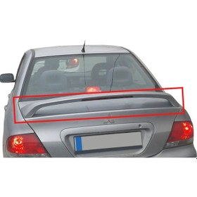 Resim Mitsubishi Lancer 2004-2007 Uyumlu Plastik Işıklı Yüksek Spoiler 