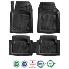 Resim Seat Altea Xl 2006-2009 Uyumlu 3d Havuzlu Paspas Takımı Pro Siyah 