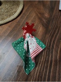 Resim Dekals Kar Desenli Peçete Sunum Yüzüğü Peçete Servis Halkası Peçete Sunum Aksesuarı 