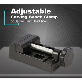 Resim Alüminyum Gövdeli Tezgah Montajlı Mengene El Işkencesi Düz Çene 