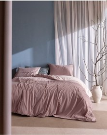 Resim Madame Coco Lumi Çift Kişilik Pamuklu Penye Lastikli Nevresim Takımı - Pudra 8684427198919 Pudra 