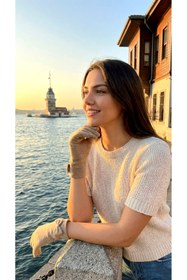 Resim LAGRANZE Premium Keçe Kadın Uzun Eldiven 