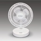 Resim Kiwi Kfan-7607 Şarjlı Beyaz Ayarlanılabilir Mini Fan Masa Üstü Vantilatörü Usb Soğutucu Sessiz El Fanı 