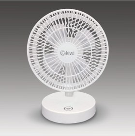 Resim Kiwi Kfan-7607 Şarjlı Beyaz Ayarlanılabilir Mini Fan Masa Üstü Vantilatörü Usb Soğutucu Sessiz El Fanı 