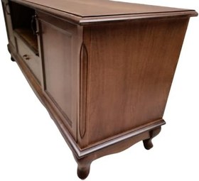 Resim Tv Sehpa ST 17695 Klasik Model Mobilya Kayın ASLAN Ayak Ceviz Renk 160cm El Yapı 