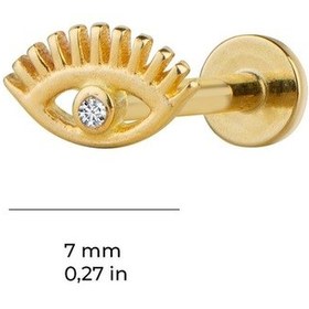 Resim Goldkupe Göz Altın Piercing-6454 