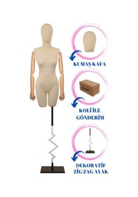 Resim 40 Beden Dekoratif Zig Zag Ayaklı İğne Batabilen Terzi Mankeni P 