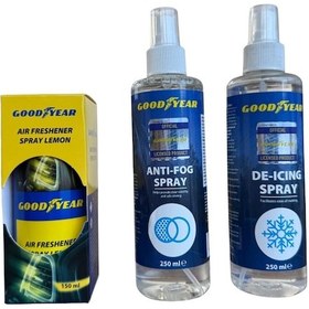 Resim Goodyear Araç Bakım Seti Buğu Önleyici + Buz Çözücü + Klima Temizleyici 