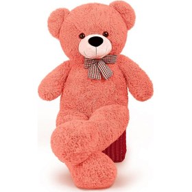 Resim Rengarenk Papyonlu Peluş Ayıcık - 90 CM 