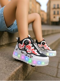 Resim sepona PATENLİ IŞIKLI SPOR AYAKKABISI 4 TEKERLEKLİ PATEN – ON/OFF Tuşlu 