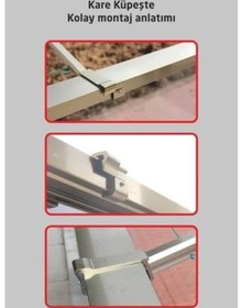 Resim Balkon Çamaşır Kurutma Askısı Dikdörtgen Küpeşte 80X30 Bronz 