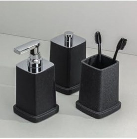 Resim Sıvı Sabunluk Siyah/krom Renk 195x95x87 Mm 