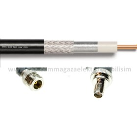 Resim N dişi - SMA dişi 50 METRE LMR400/RWC400 Koaksiyel Kablo 50Ω 